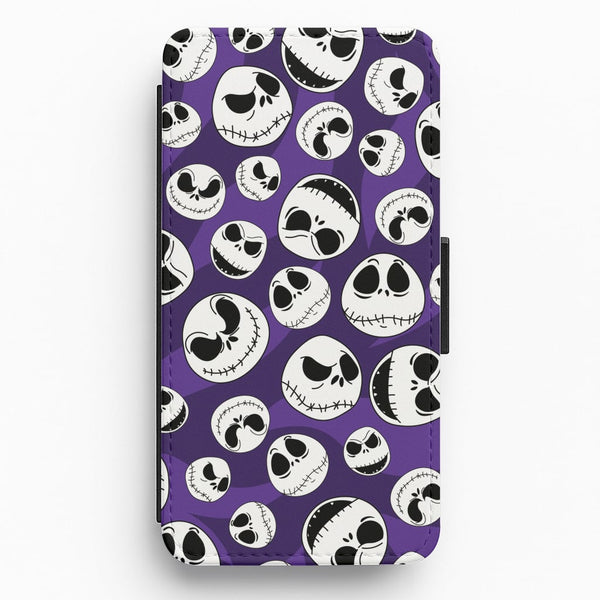 Skull Pattern Flip / Wallet Phone Case