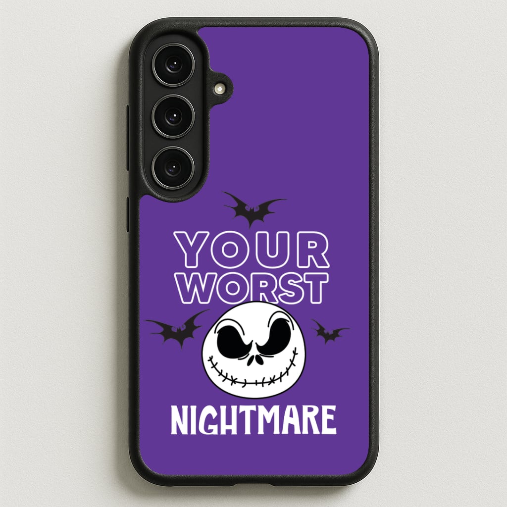 Your Worst Nightmare Purple Phone Case for Galaxy S25FE