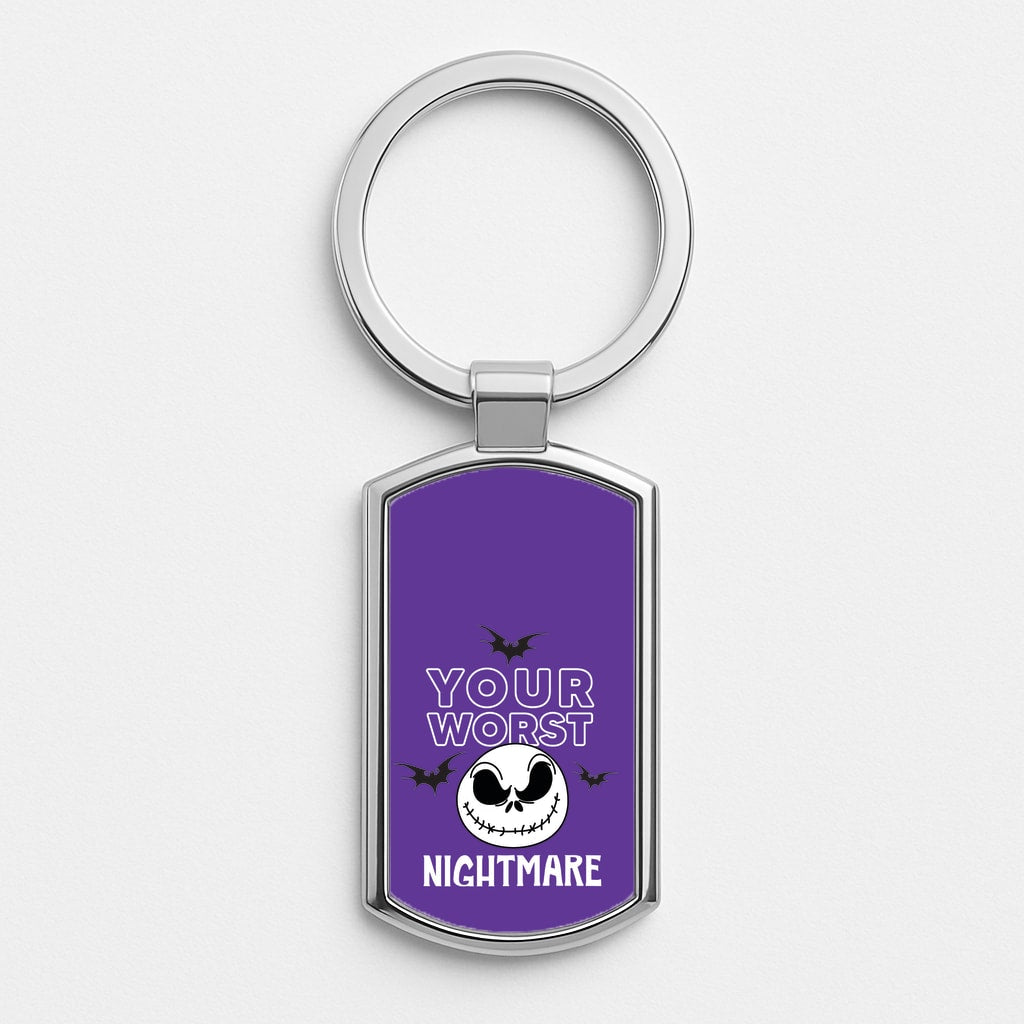 Your Worst Nightmare Purple Silver Keyring