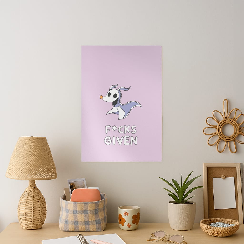 Zero F*cks Art Print