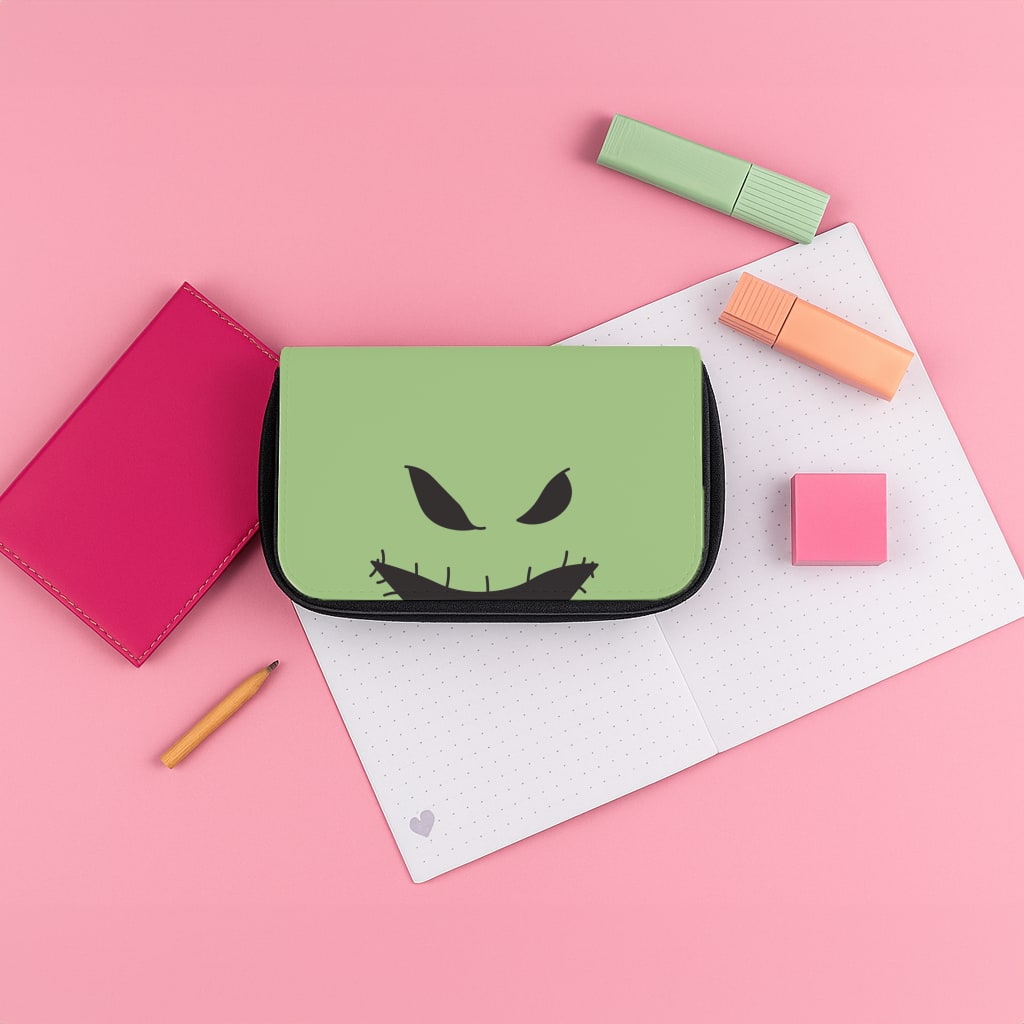 Green Face Pencil Case