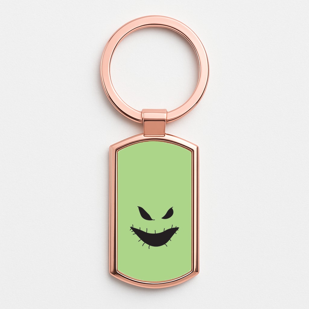Green Face Rose Gold Keyring