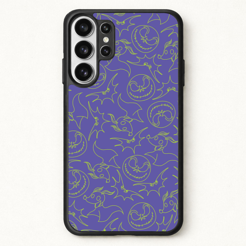Purple And Green Pattern Phone Case for Galaxy S26 Ultra