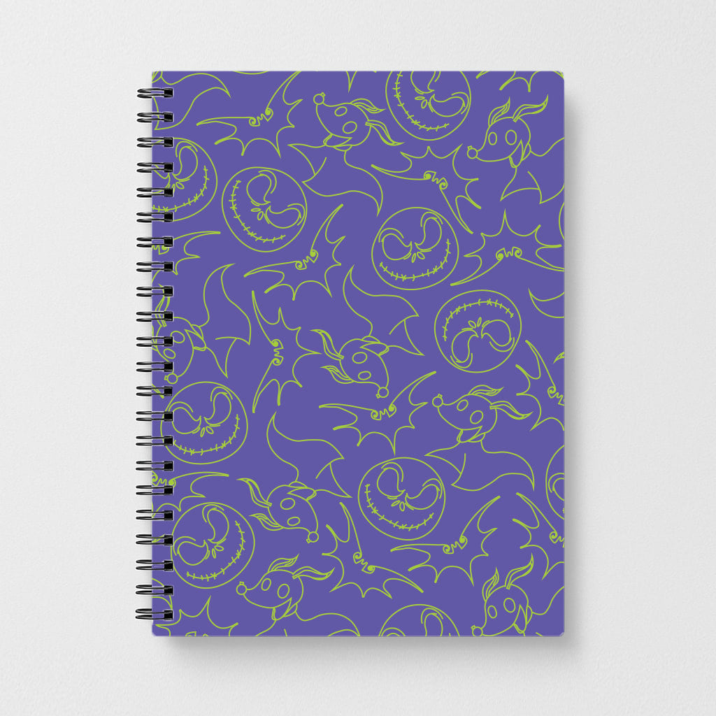 Purple And Green Pattern Notebook