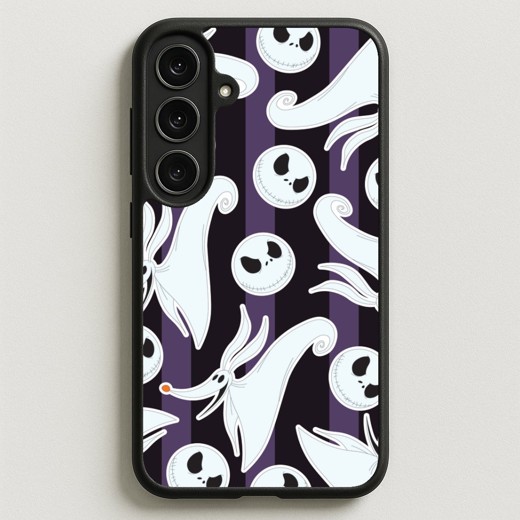 Skeleton Dog And Face Pattern Phone Case for Galaxy S25FE
