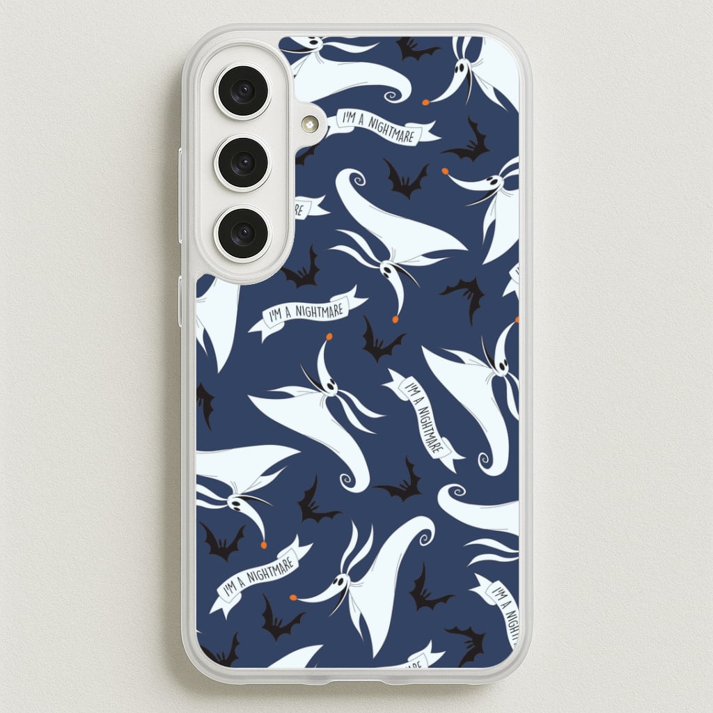 Skeleton Dog And Bats Pattern Phone Case for Galaxy S25FE