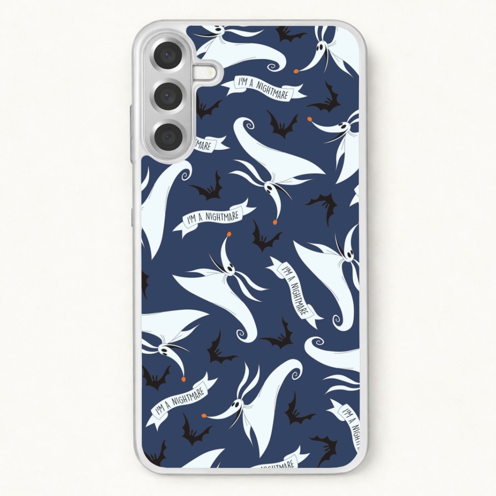 Skeleton Dog And Bats Pattern Phone Case for Galaxy A57