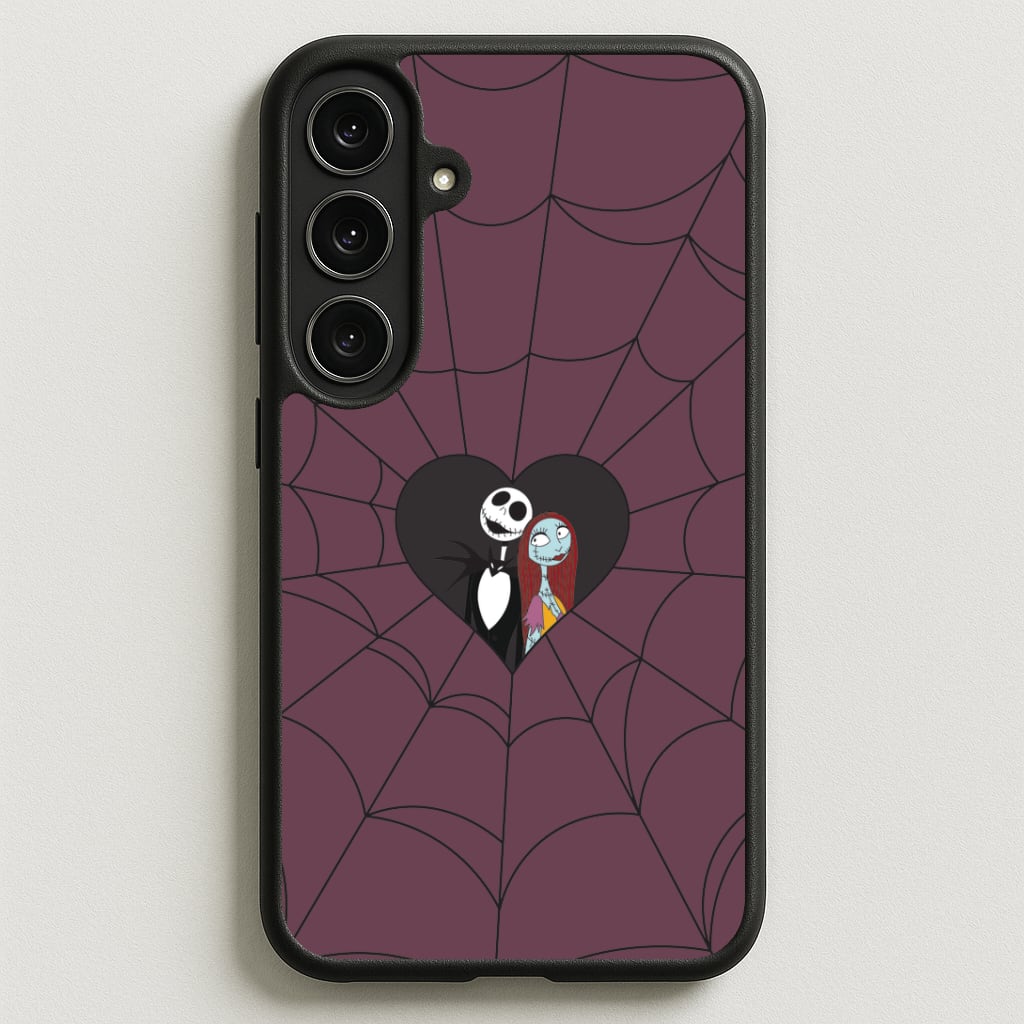J And S Cobweb Heart Phone Case for Galaxy S25FE