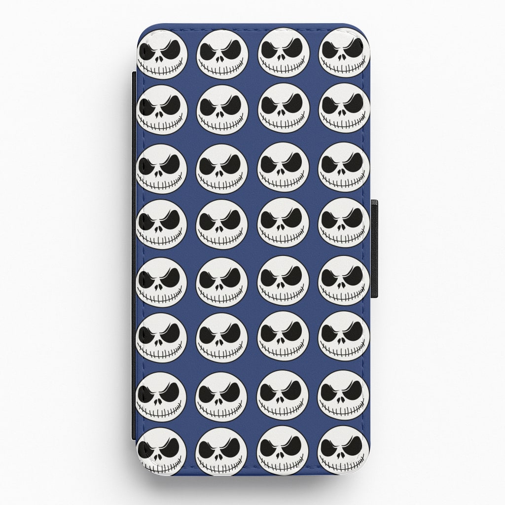 Skellington Pattern - TNBC Flip / Wallet Phone Case