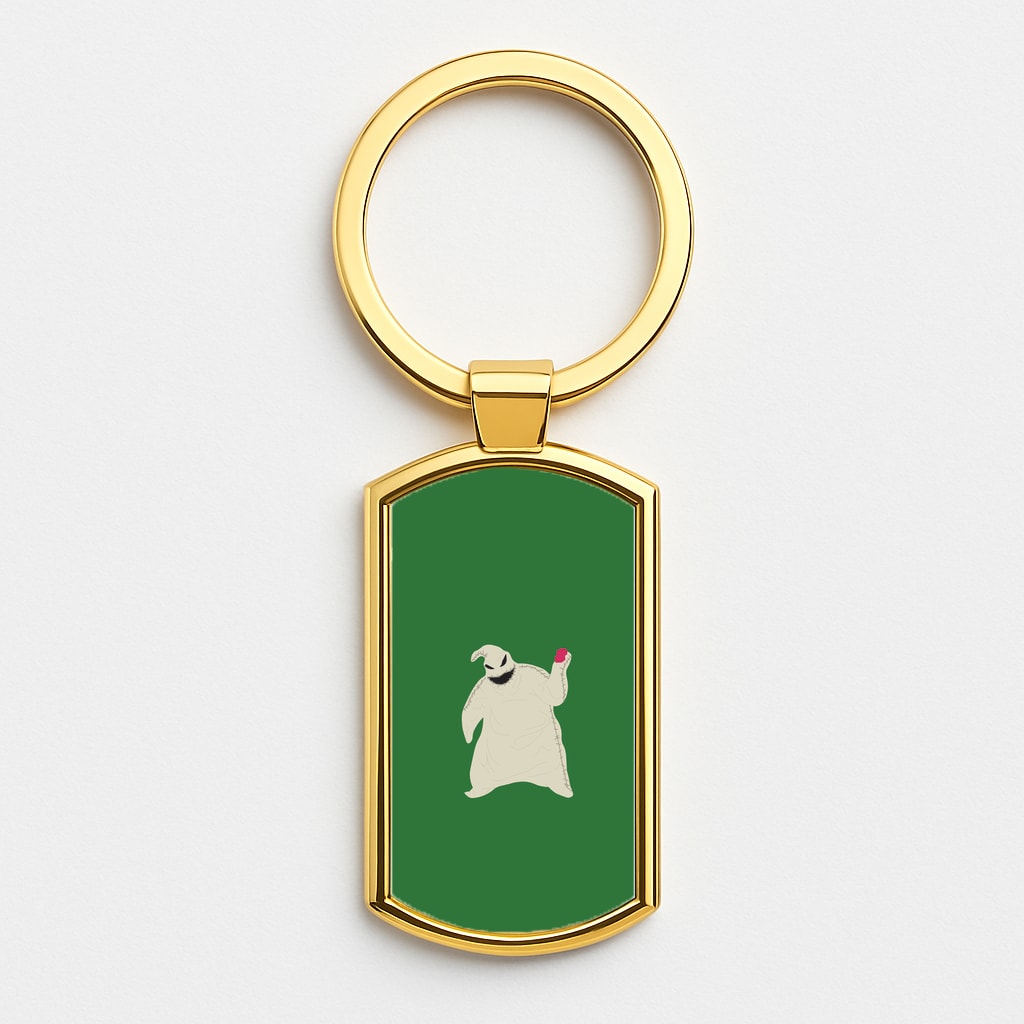 Oogie Boogie Green - TNBC Gold Keyring