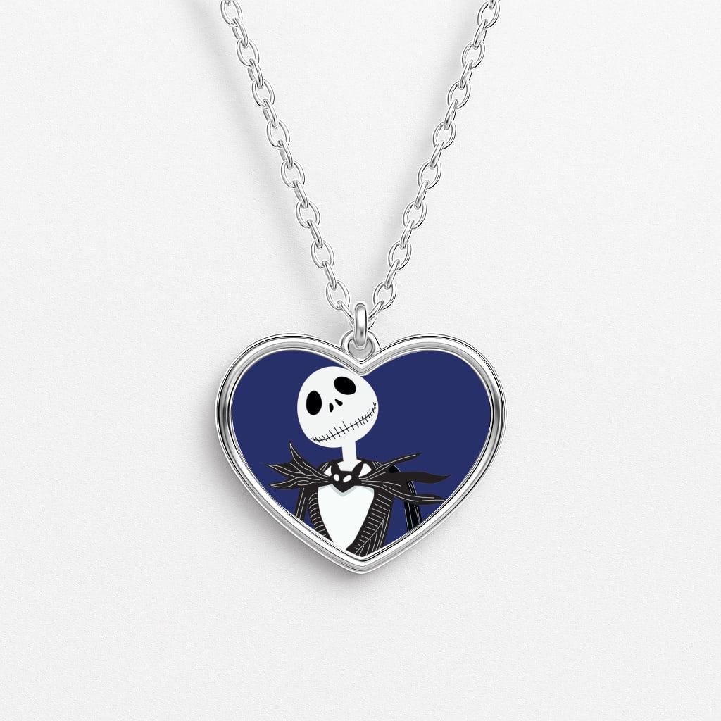 Jack Skellington Blue - TNBC Heart Necklace