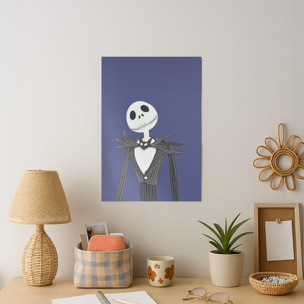 Jack Skellington Blue - TNBC Art Print