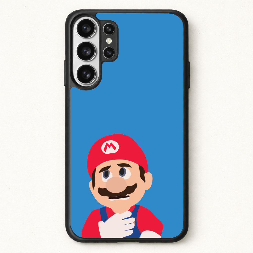 Worried Mario Phone Case for Galaxy S26 Ultra