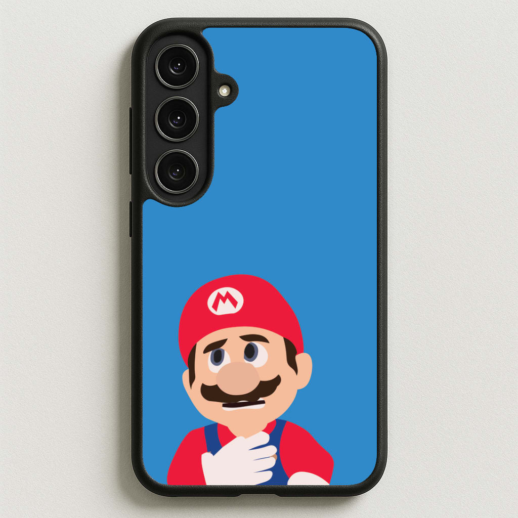 Worried Mario Phone Case for Galaxy S25FE