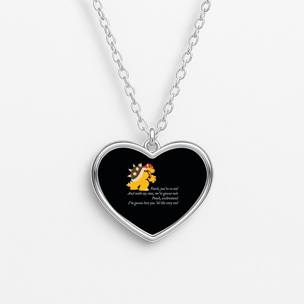 Peach, You're So Cool Heart Necklace