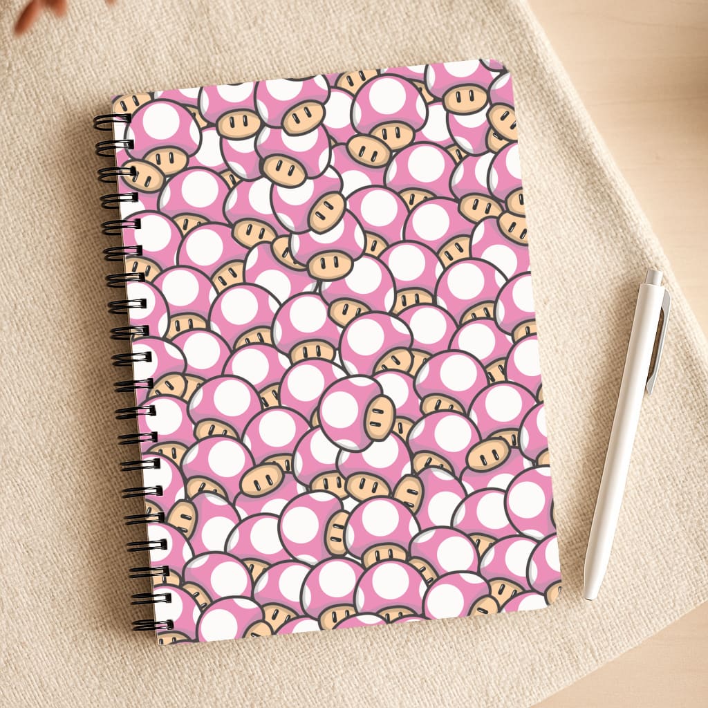 Mushroom Pattern - Pink Notepad