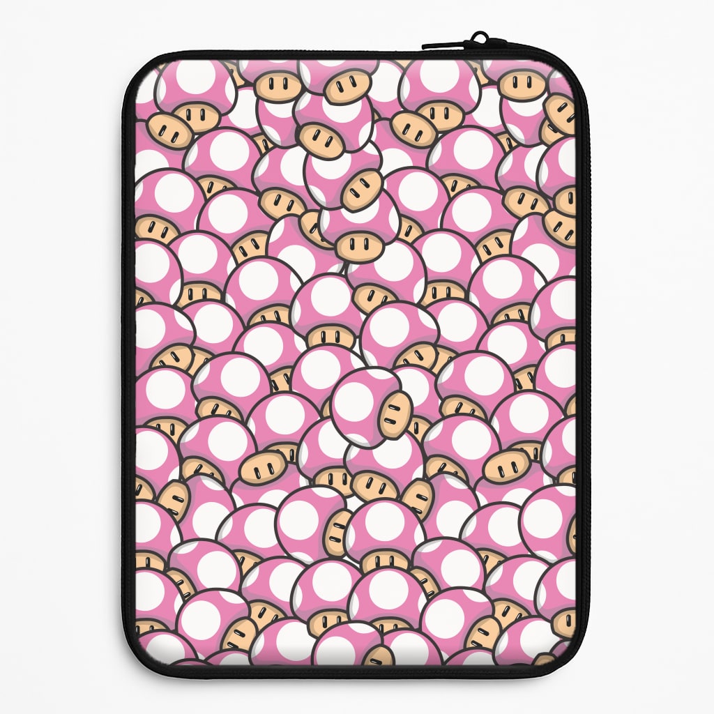 Mushroom Pattern - Pink Universal Laptop Sleeve