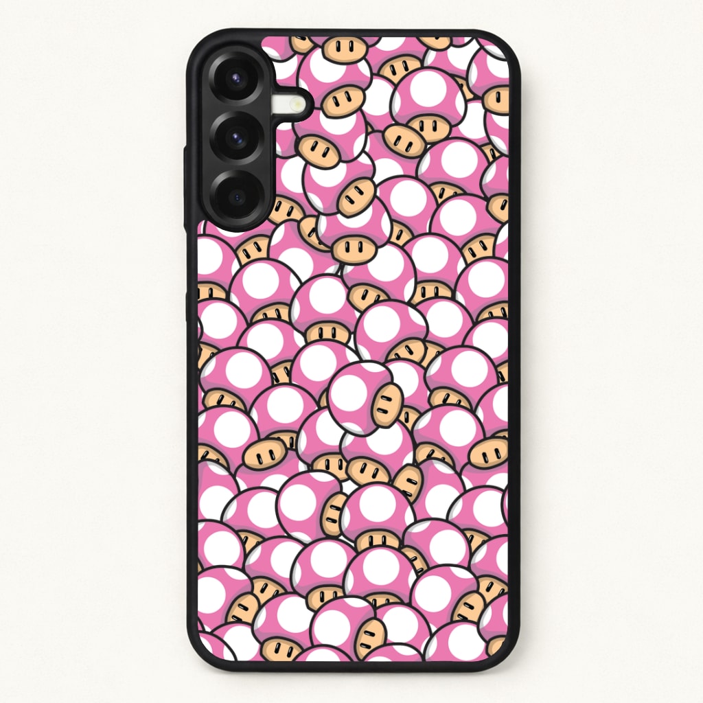 Mushroom Pattern - Pink Phone Case for Galaxy A37