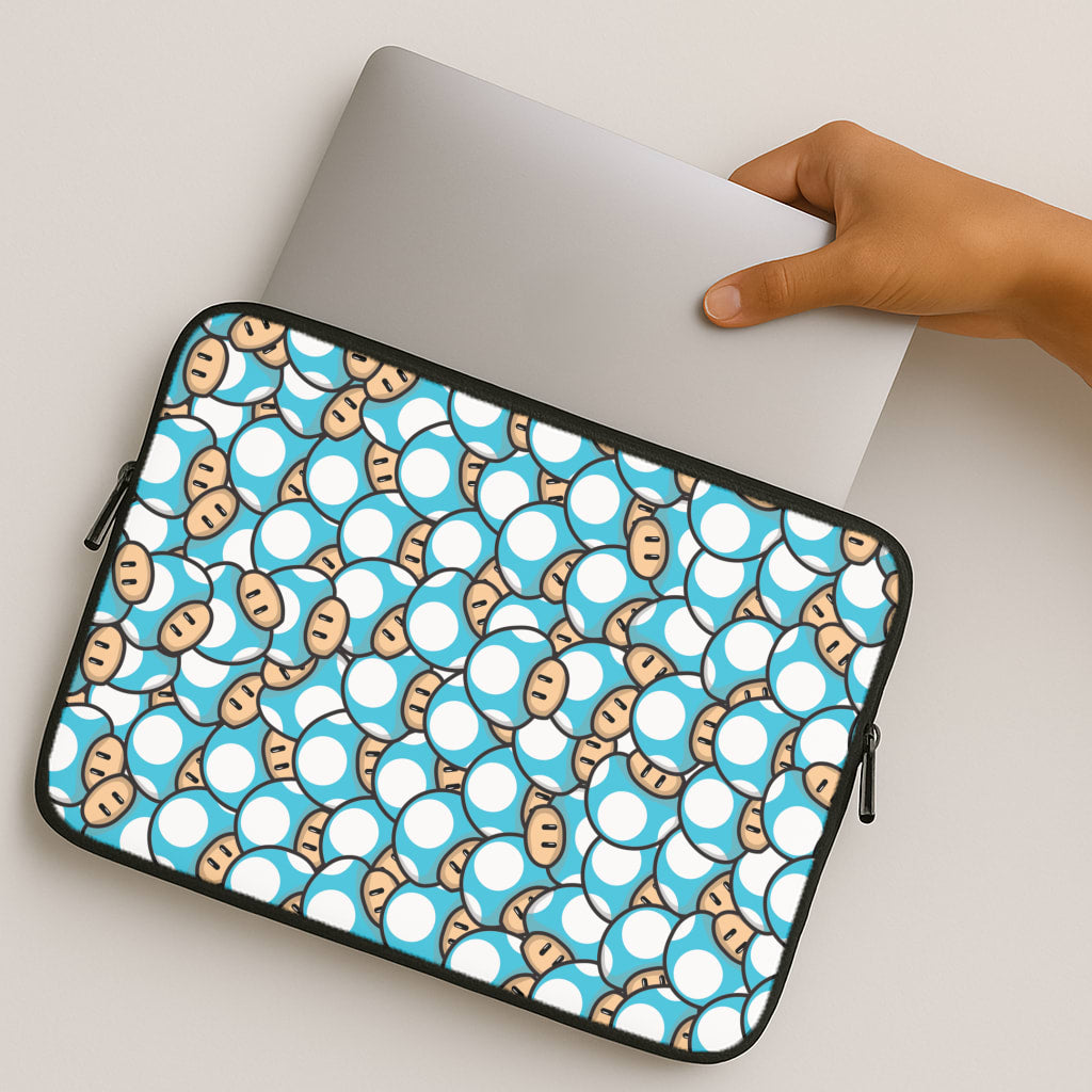 Mushroom Pattern - Light Blue MacBook Case