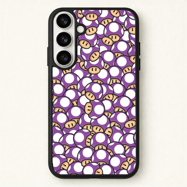 Mushroom Pattern - Purple Phone Case for Galaxy S26 Plus