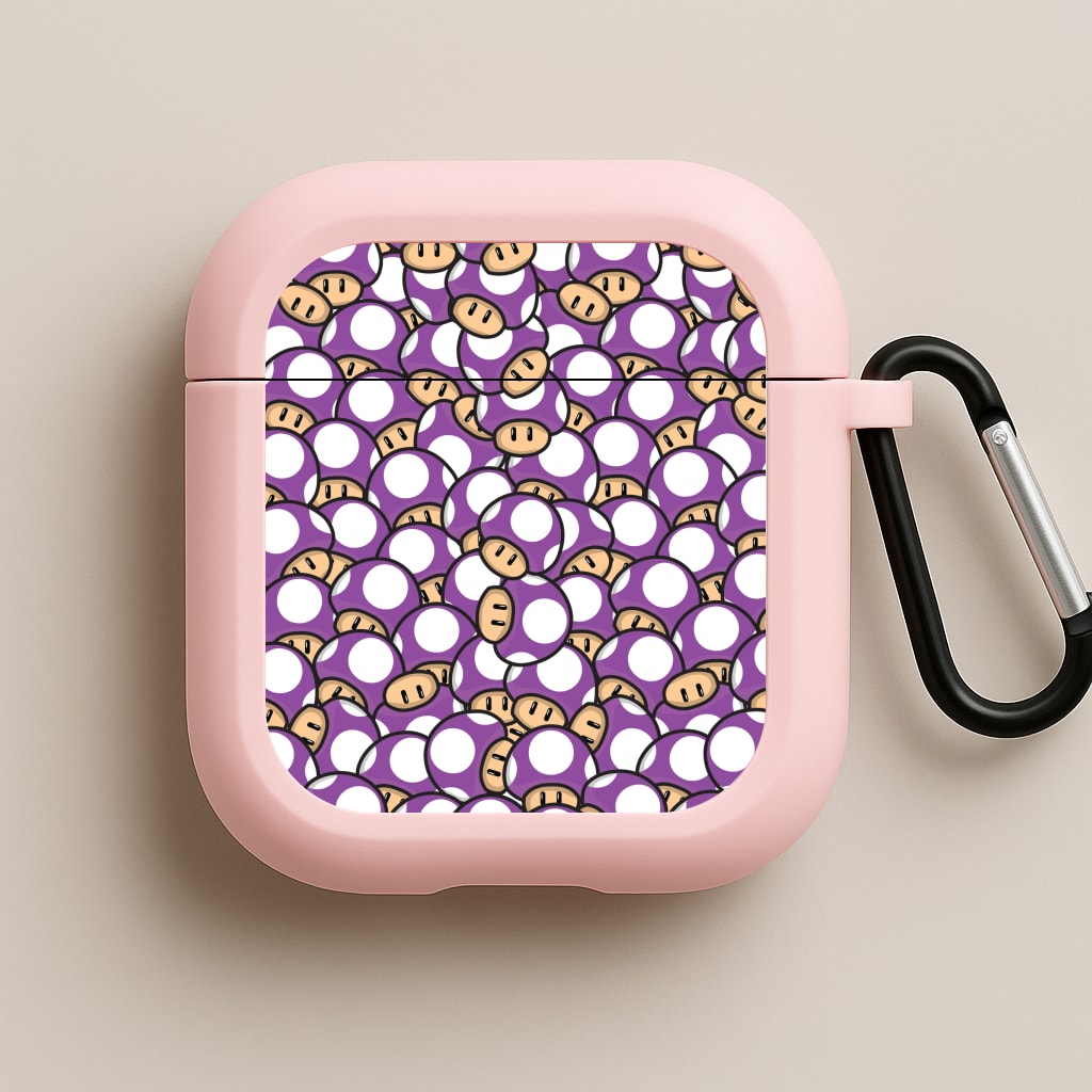 Mushroom Pattern - Purple Pink AirPods Case