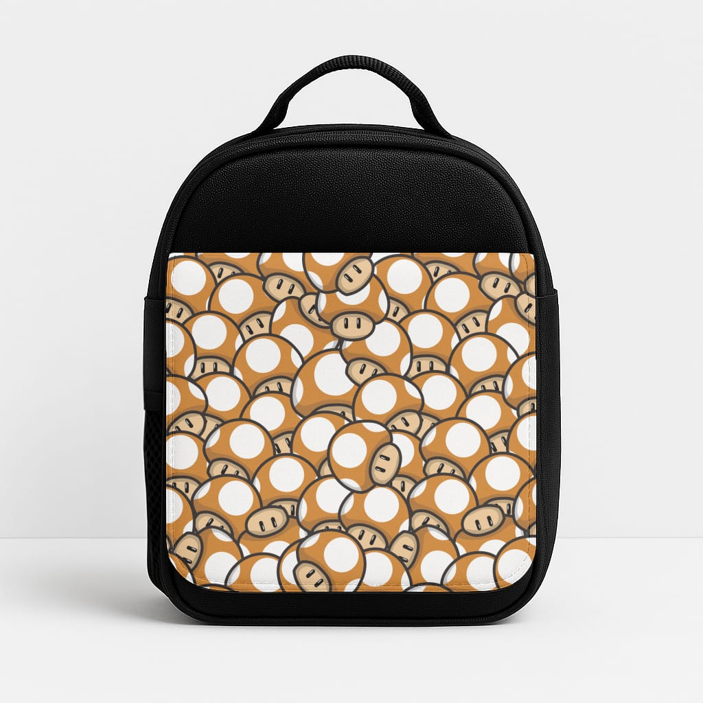 Mushroom Pattern - Orange Lunchbox