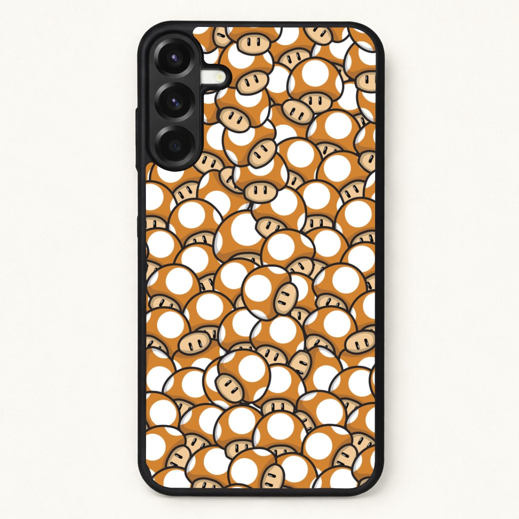 Mushroom Pattern - Orange Phone Case for Galaxy A57