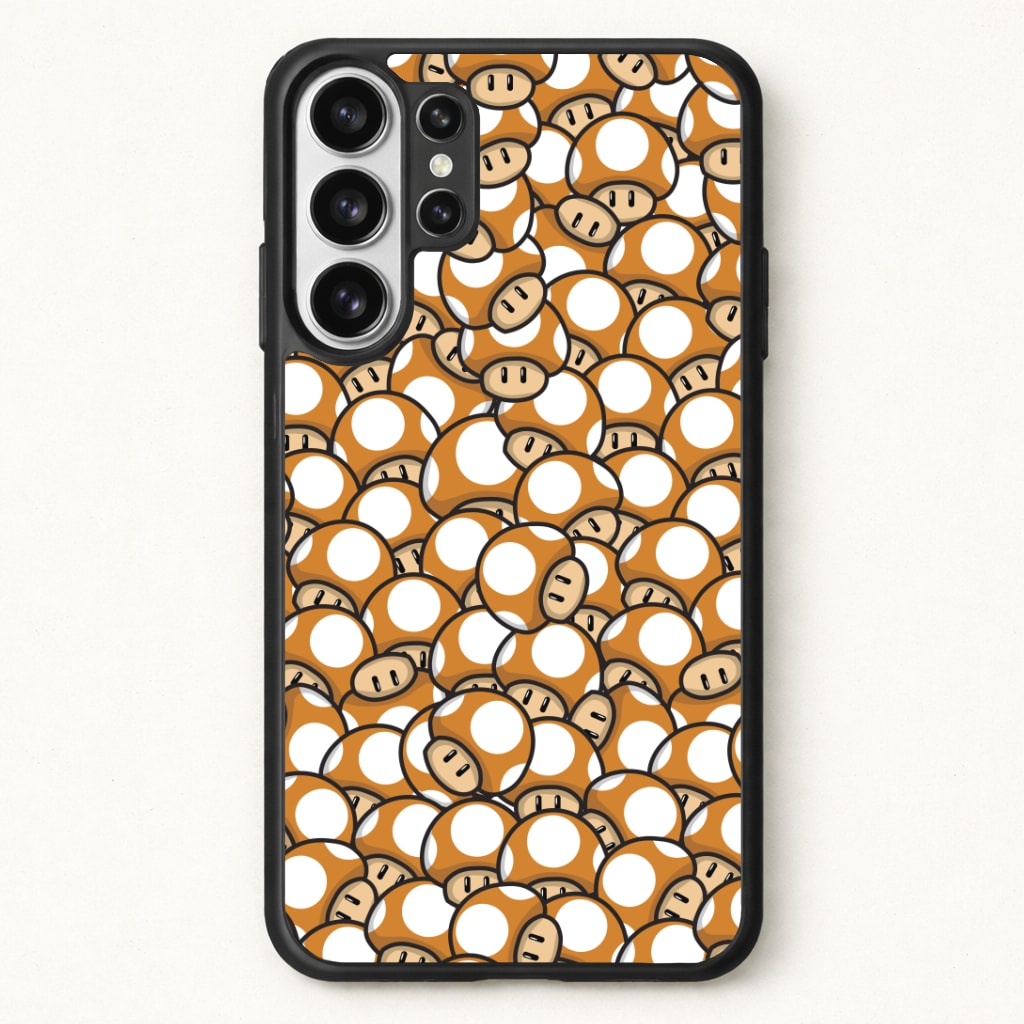 Mushroom Pattern - Orange Phone Case for Galaxy S26 Ultra