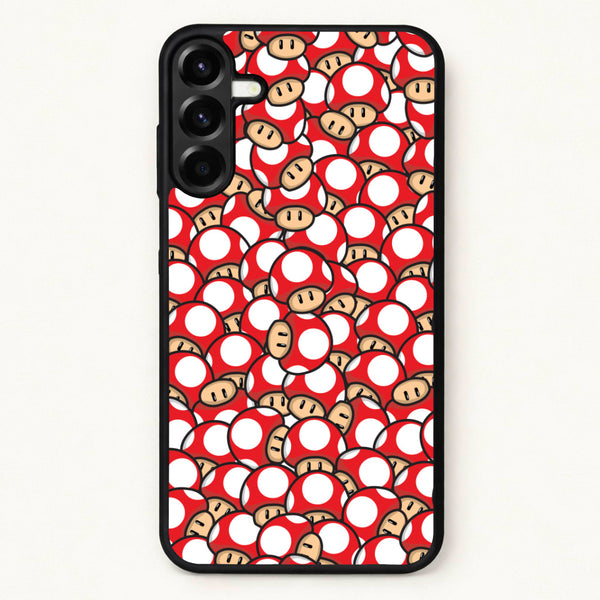 Mushroom Pattern - Red Phone Case for Galaxy A17