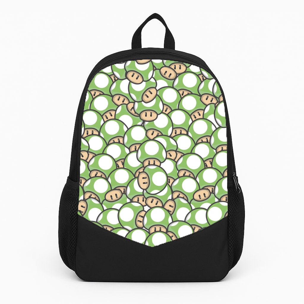 Mushroom Pattern - Green Backpack