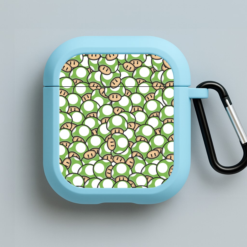 Mushroom Pattern - Green Blue AirPods Case