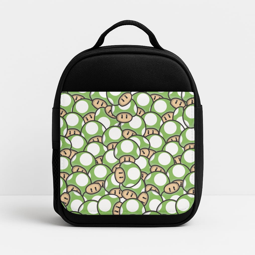 Mushroom Pattern - Green Lunchbox