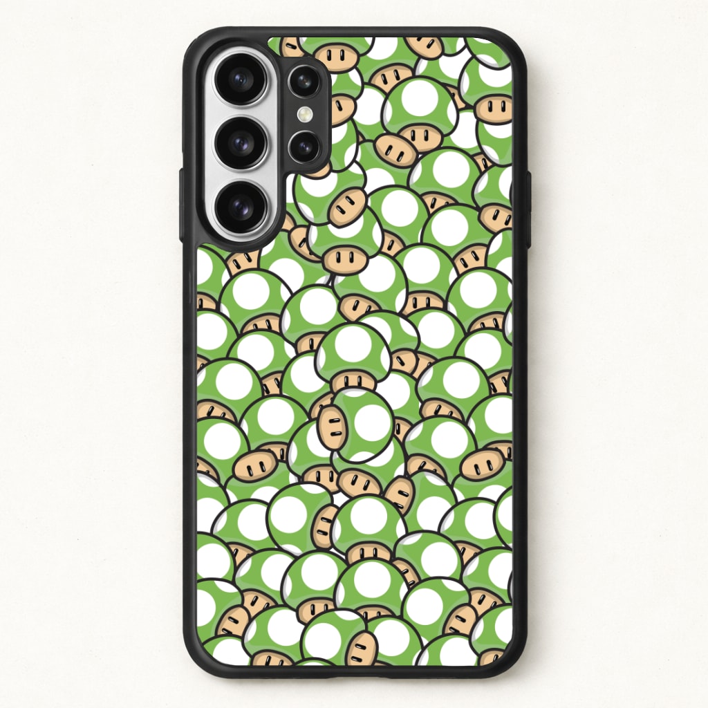 Mushroom Pattern - Green Phone Case for Galaxy S26 Ultra