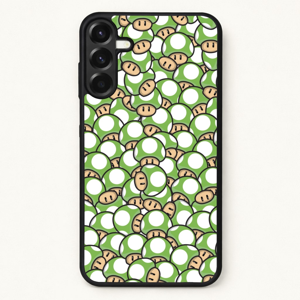 Mushroom Pattern - Green Phone Case for Galaxy A37