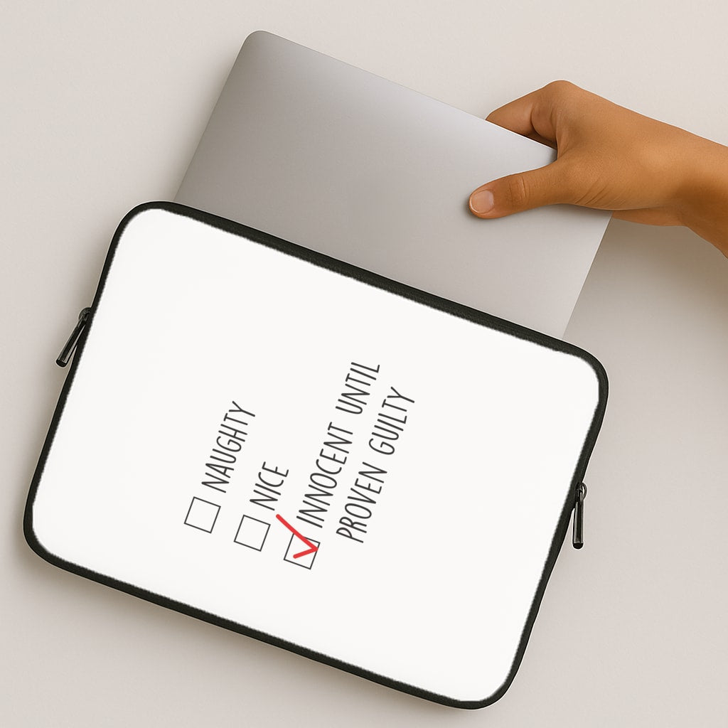 Innocent Until Proven Guilty - Naughty Or Nice MacBook Case