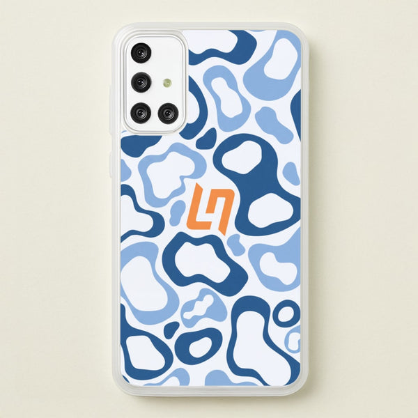 Lando Norris Helment Pattern - Blue Phone Case - Galaxy A71 / Standard
