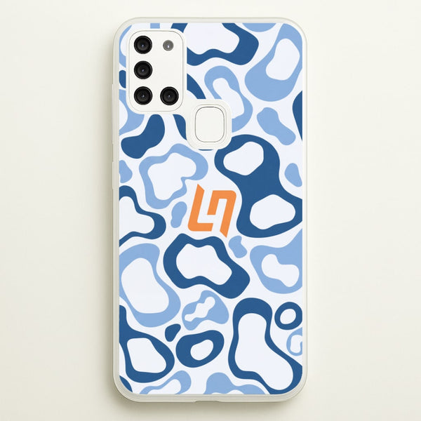 Lando Norris Helment Pattern - Blue Phone Case - Galaxy A21s / Standard