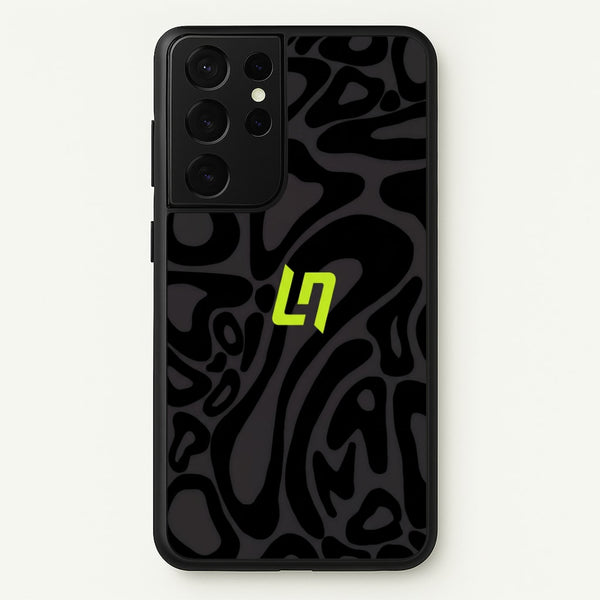Lando Norris Helmet Pattern - Black Phone Case - Galaxy S21 Ultra / Standard