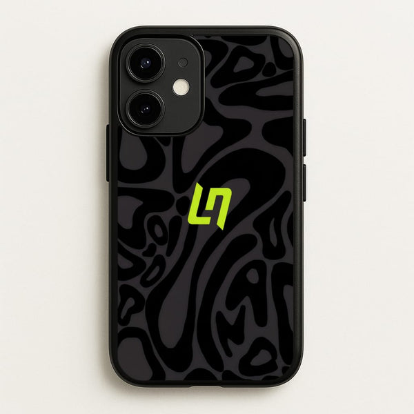 Lando Norris Helmet Pattern - Black Phone Case - iPhone 12 / 12 Pro / Standard