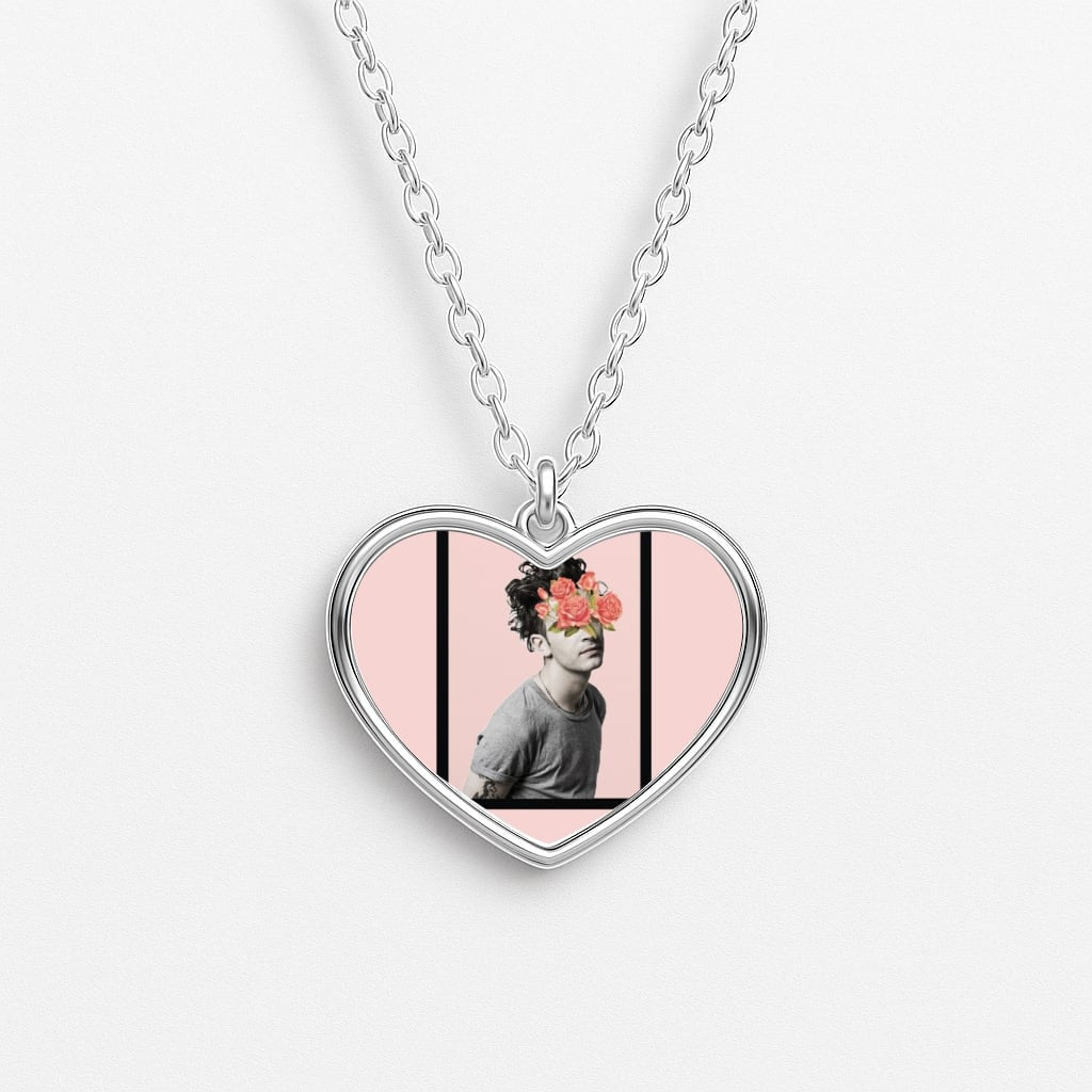 Matt - 1975 Flower Cencored Heart Necklace