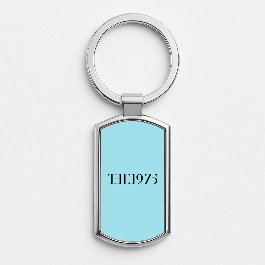 1975 Text Silver Keyring