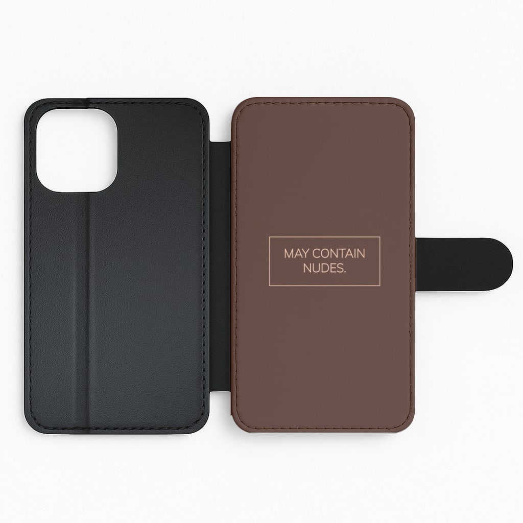 May Contain Nudes Flip Phone Case