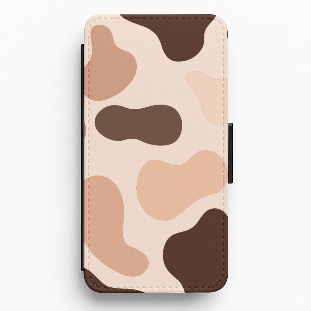 Cowprint Nude Flip / Wallet Phone Case
