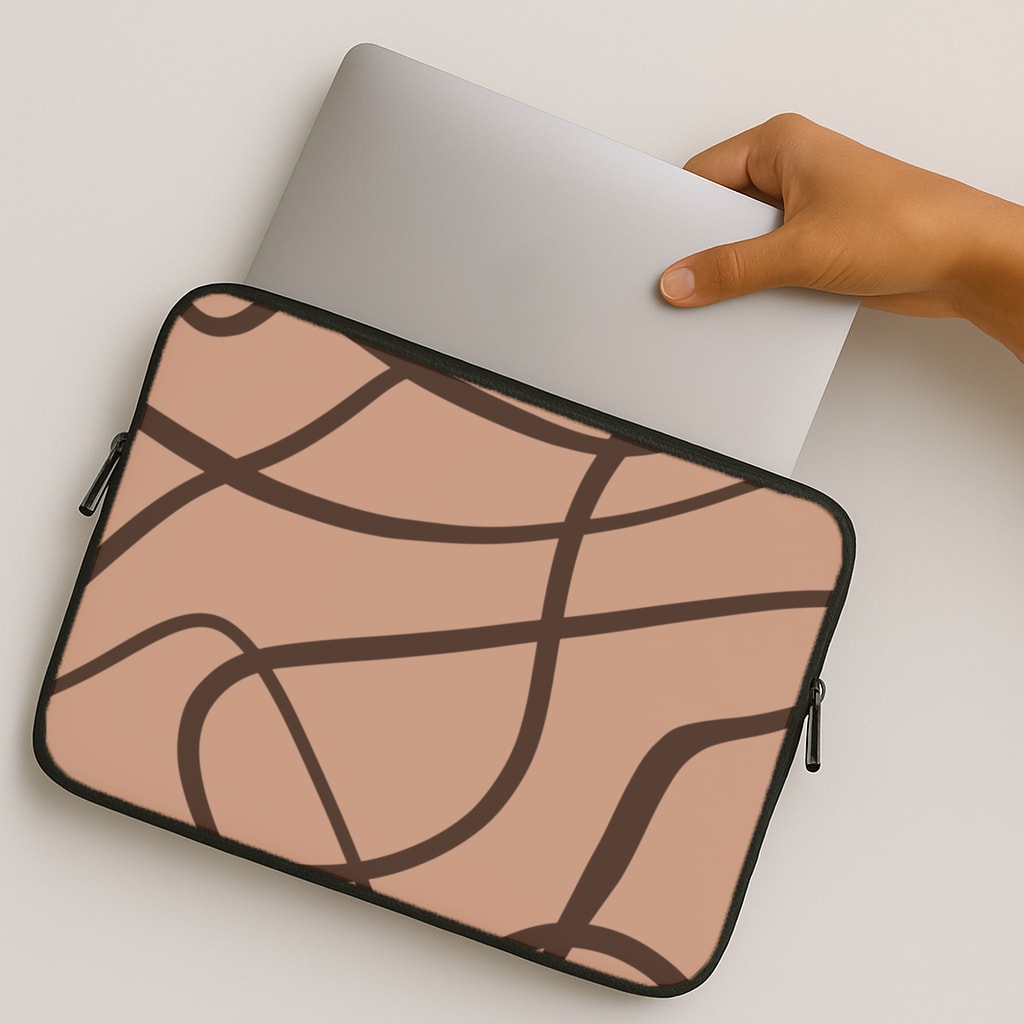 Lined Abstract Nude MacBook Case