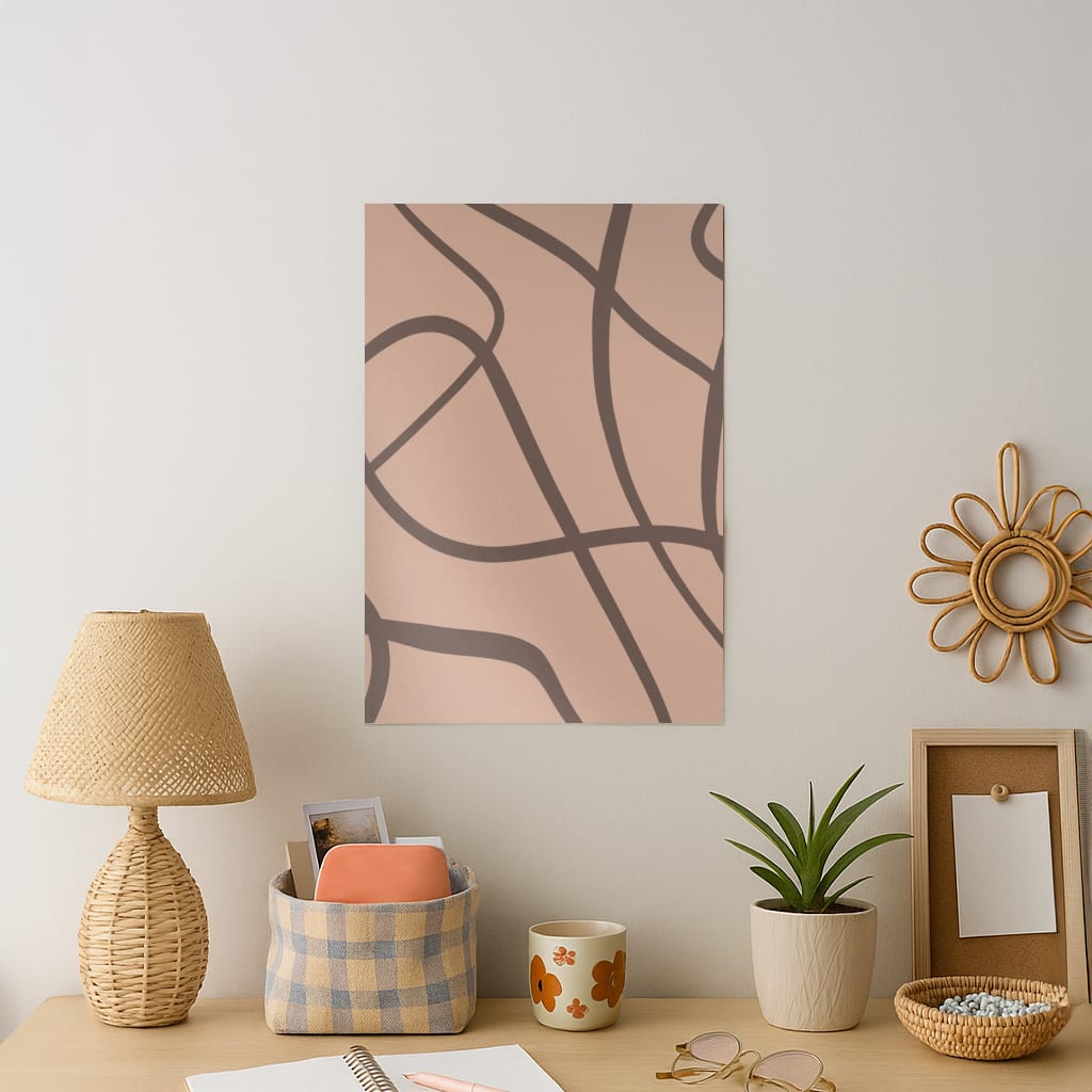 Lined Abstract Nude Art Print