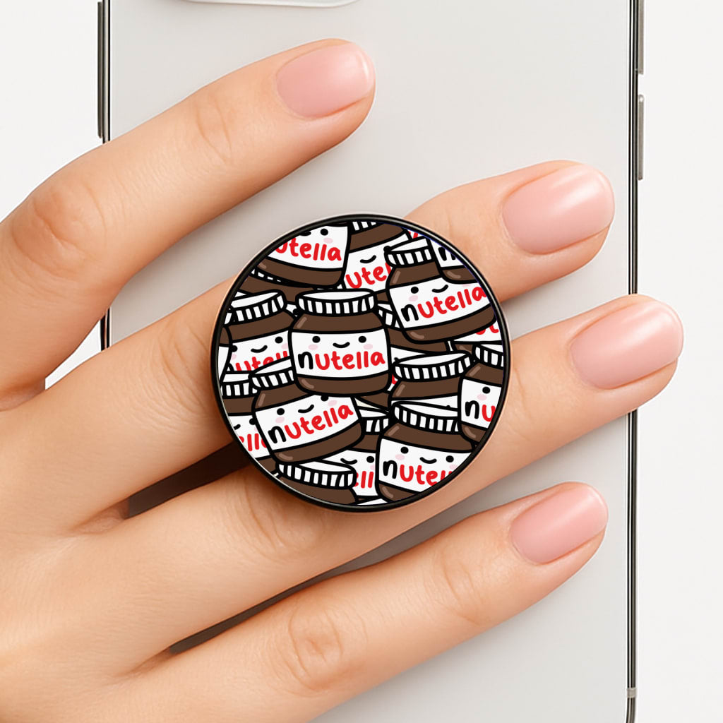 Cute Nutella Pattern Phone Grip
