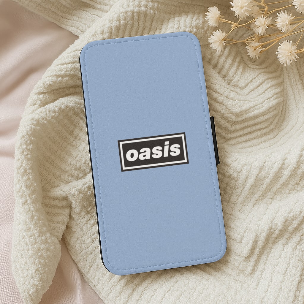 Band Name Blue Wallet Phone Case