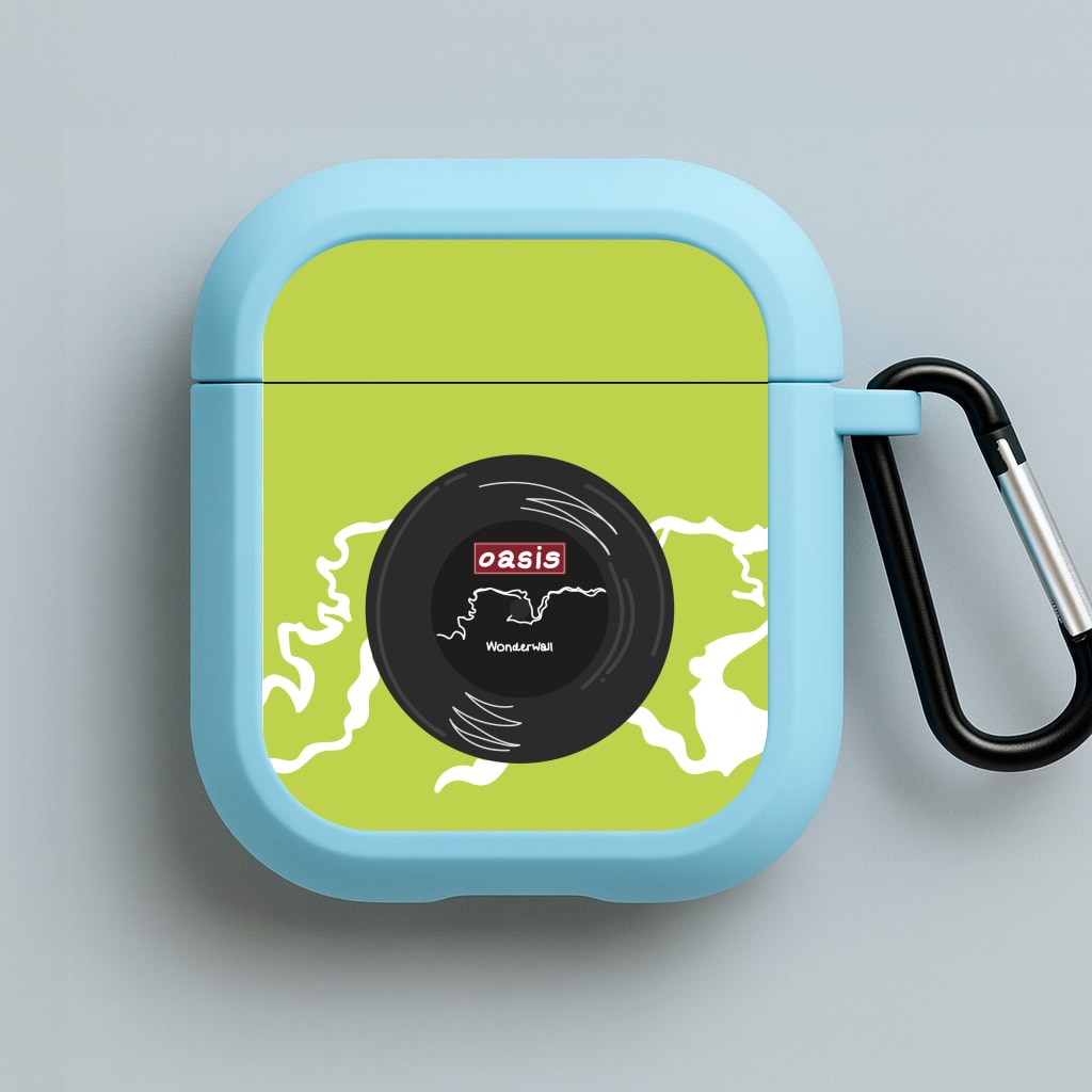 Wonderwall Record Blue AirPods Case