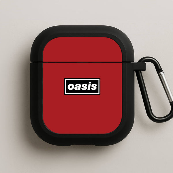Band Name Red AirPods Case