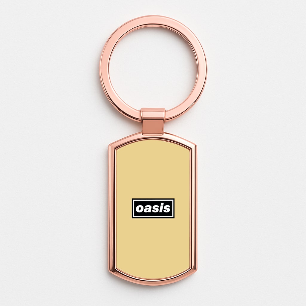 Band Name Yellow Rose Gold Keyring